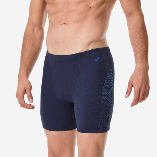 Badehose Boxer Herren lang - Fiti schwarz