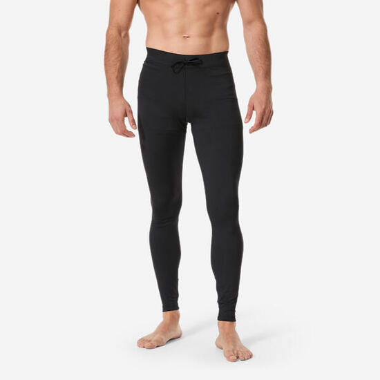 Legging anti UV surf homme, 100 noir