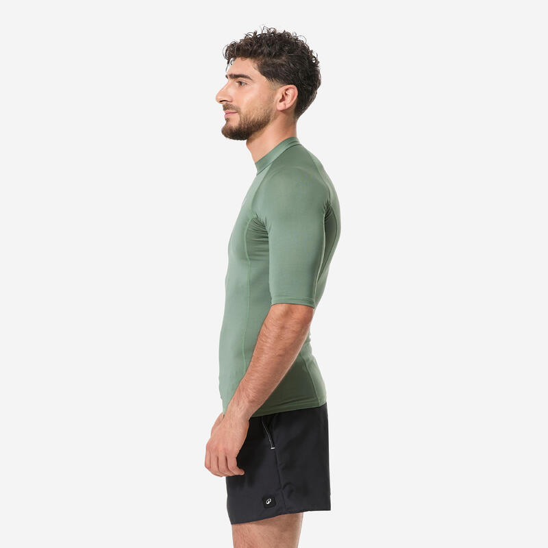 Erkek Slim Fit Kısa Kollu UV Korumalı Tişört - Haki - 100