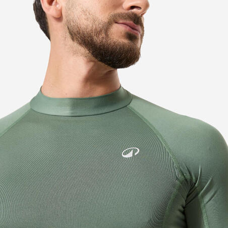 Футболка сонцезахисна чоловіча 100 для серфінгу хакі