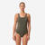 Maillot de bain 1 pièce natation femme, Kimy cuti kaki or