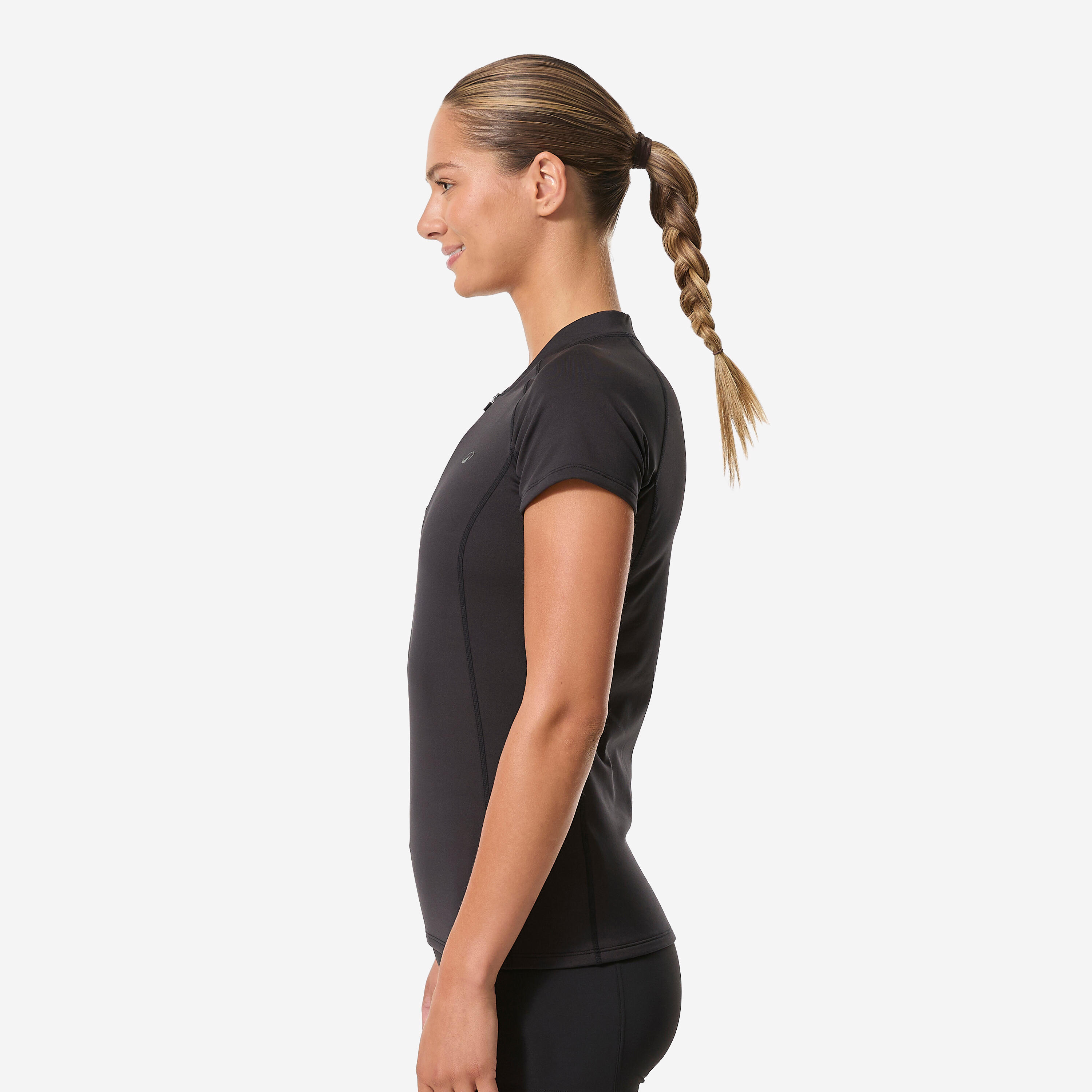 T shirt manches courtes aquagym-aquabike ou longe-côte Femme - Elo noir 4/5