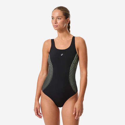 Maillot de bain 1 pièce natation femme, Kimy cuti noir vert