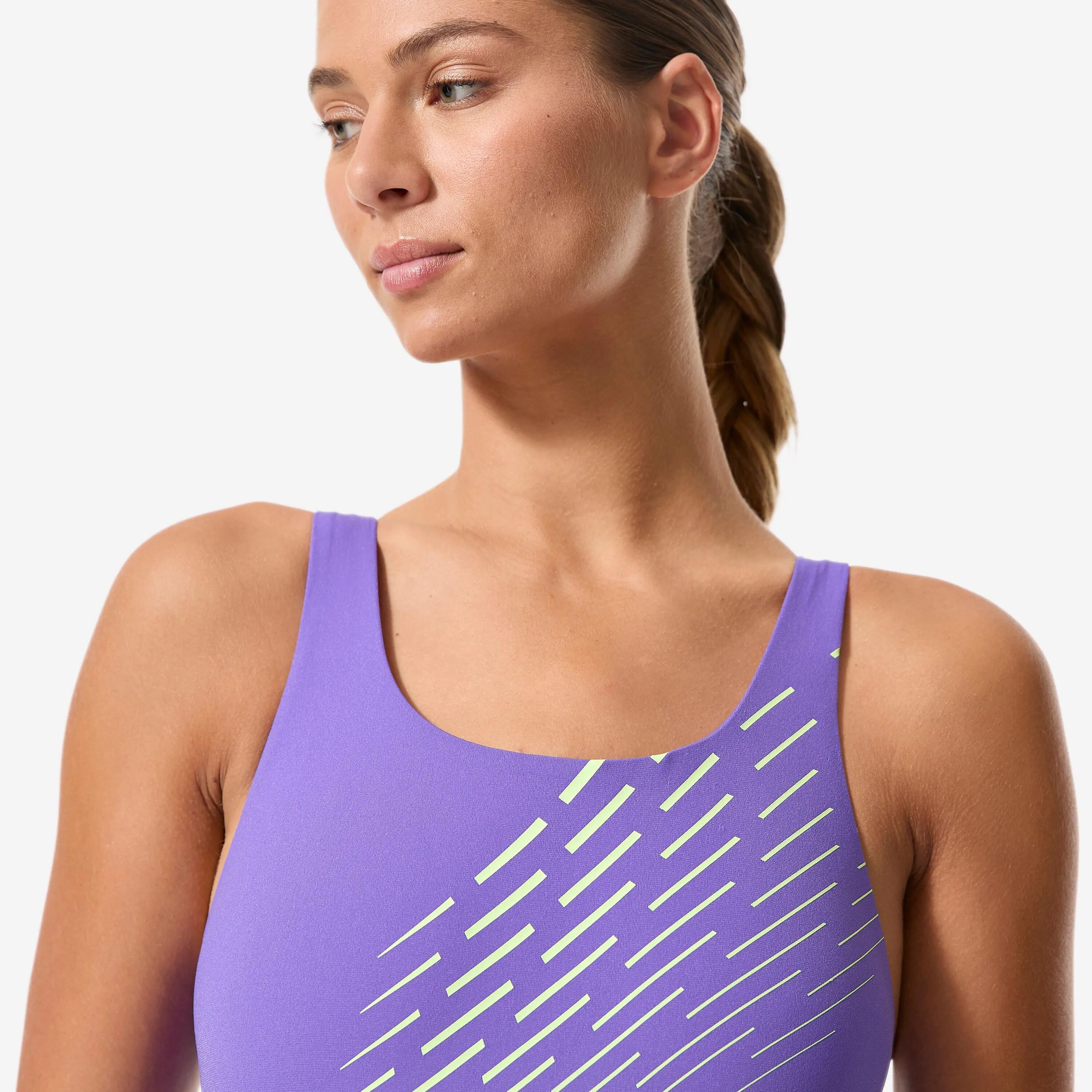 Vestido de baño enterizo de natación para Mujer - Morado 2/16
