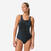 Maillot de bain 1 pièce natation femme, Kimy trai noir jaune