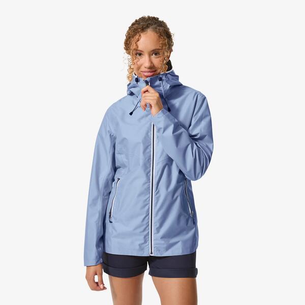 DECATHLON Chaqueta Vela 100 Mujer Azul Impermeable Cortavientos