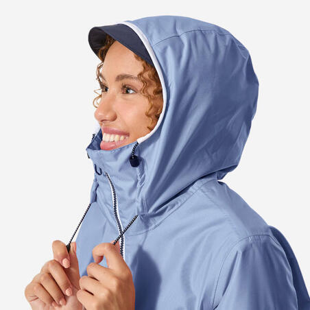 Куртка жіноча 100 для вітрильного спорту водонепроникна синя