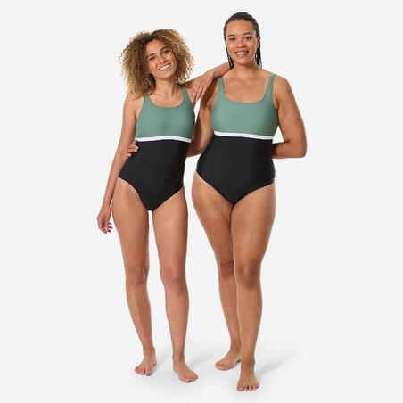 Купальник суцільний жіночий Heva Li хакі/чорний