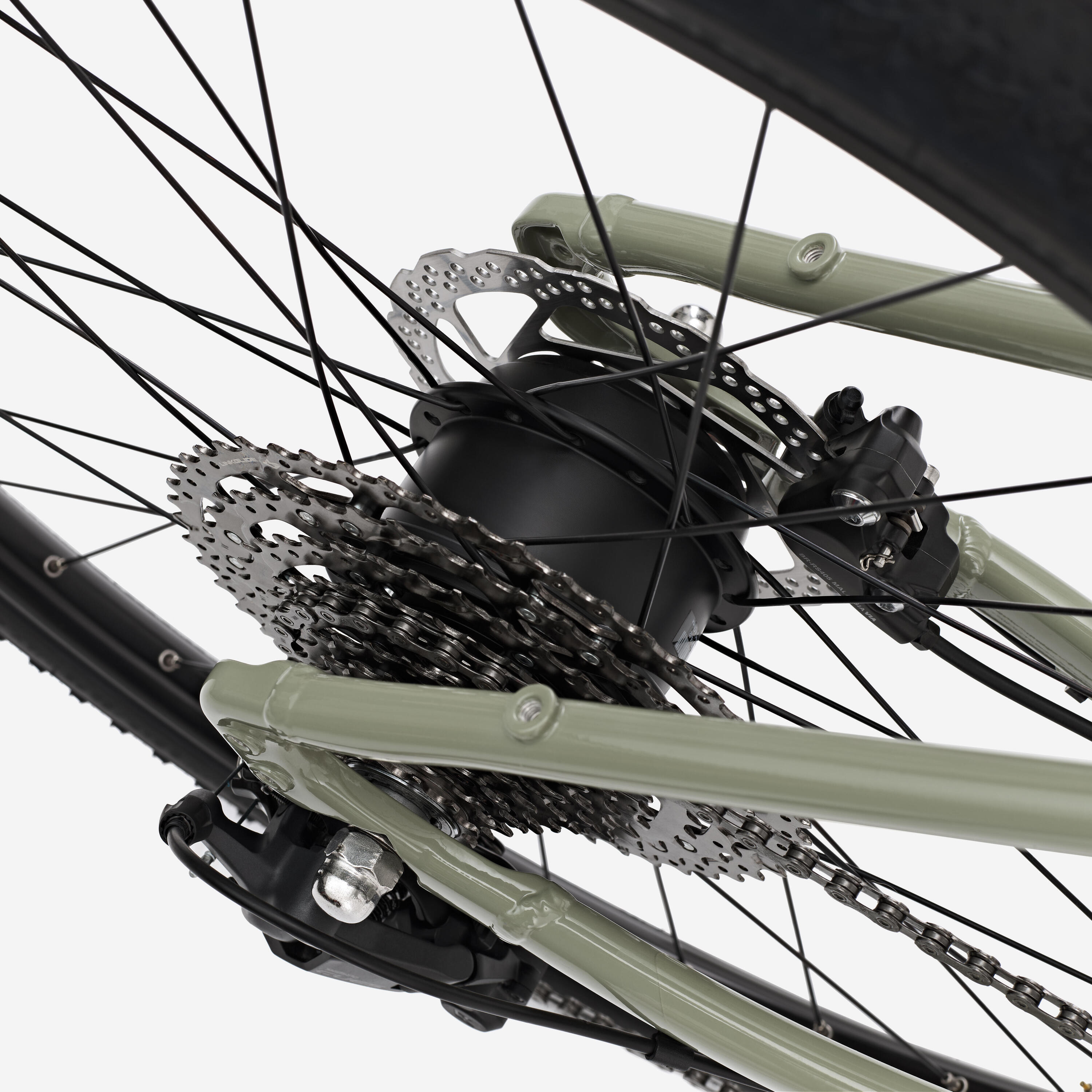 Vélo gravel électrique Shimano Cues 1x11v, E-GRVL AF Discover kaki 16/17