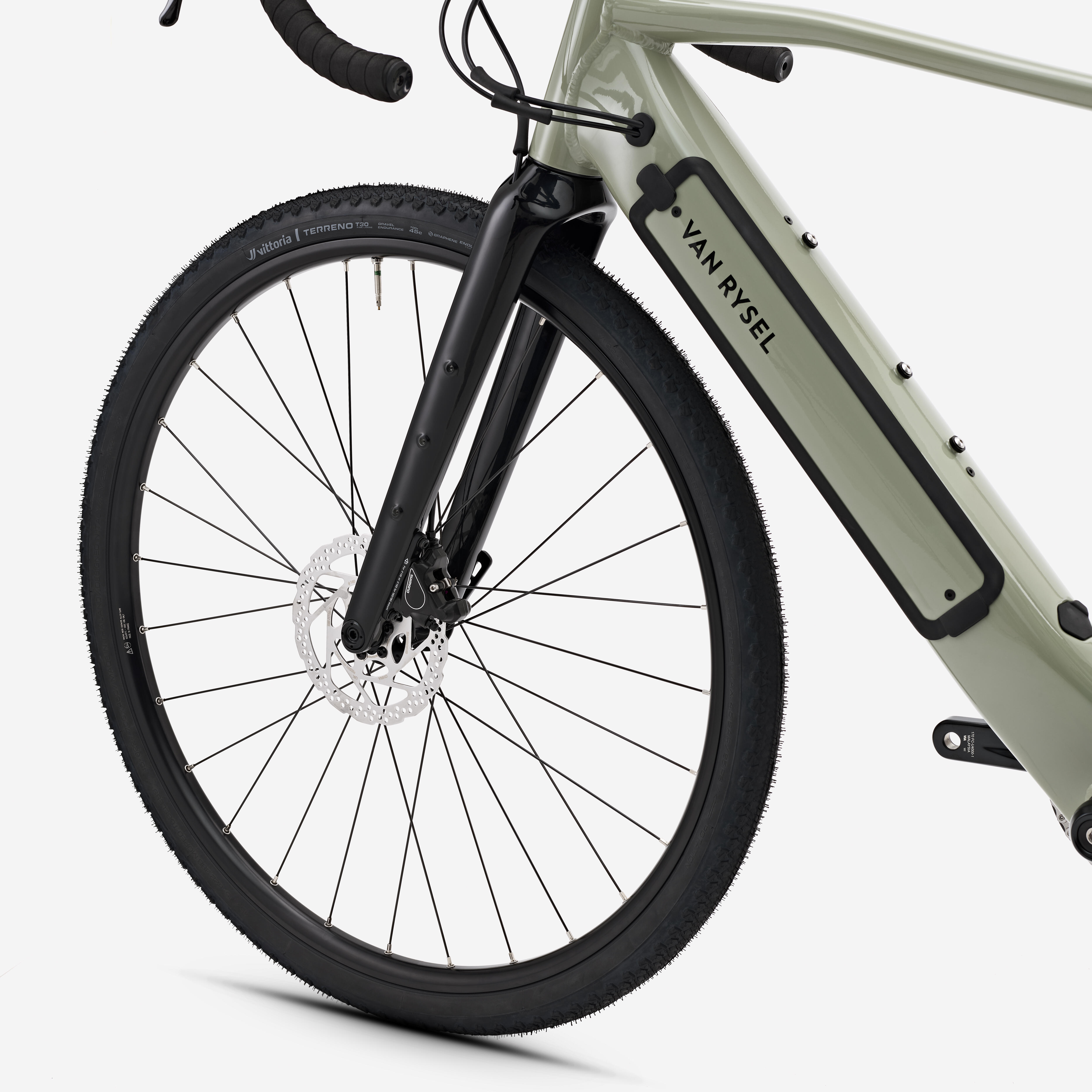 VAN RYSEL Gravel elektrobicykel E-GRVL AF Discover Cues 1x11 kaki L · záber 8