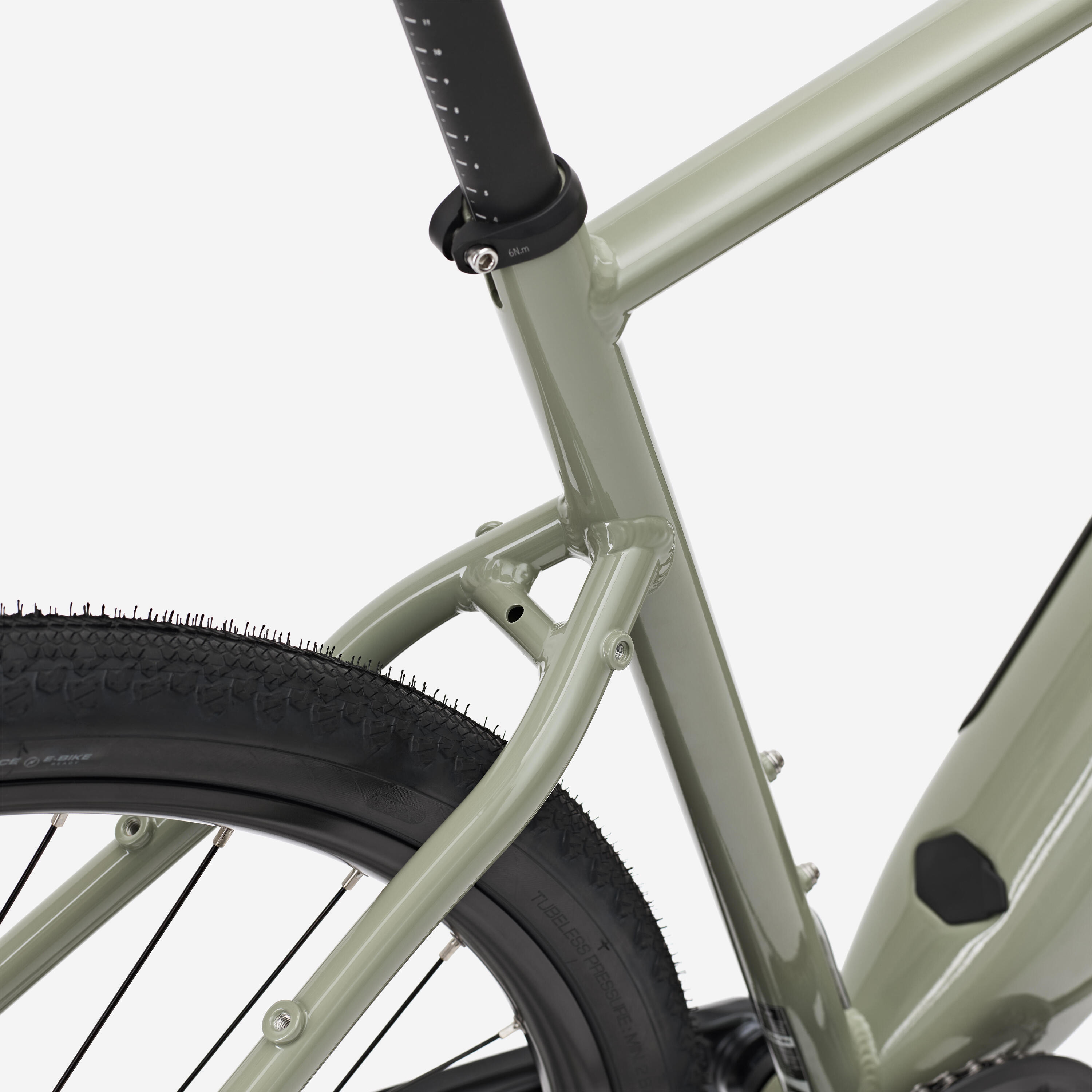 Vélo gravel électrique Shimano Cues 1x11v, E-GRVL AF Discover kaki 14/17
