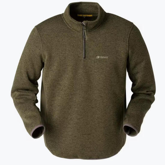 Jersey Caza Hombre Chiruca Argos Verde Media Cremallera