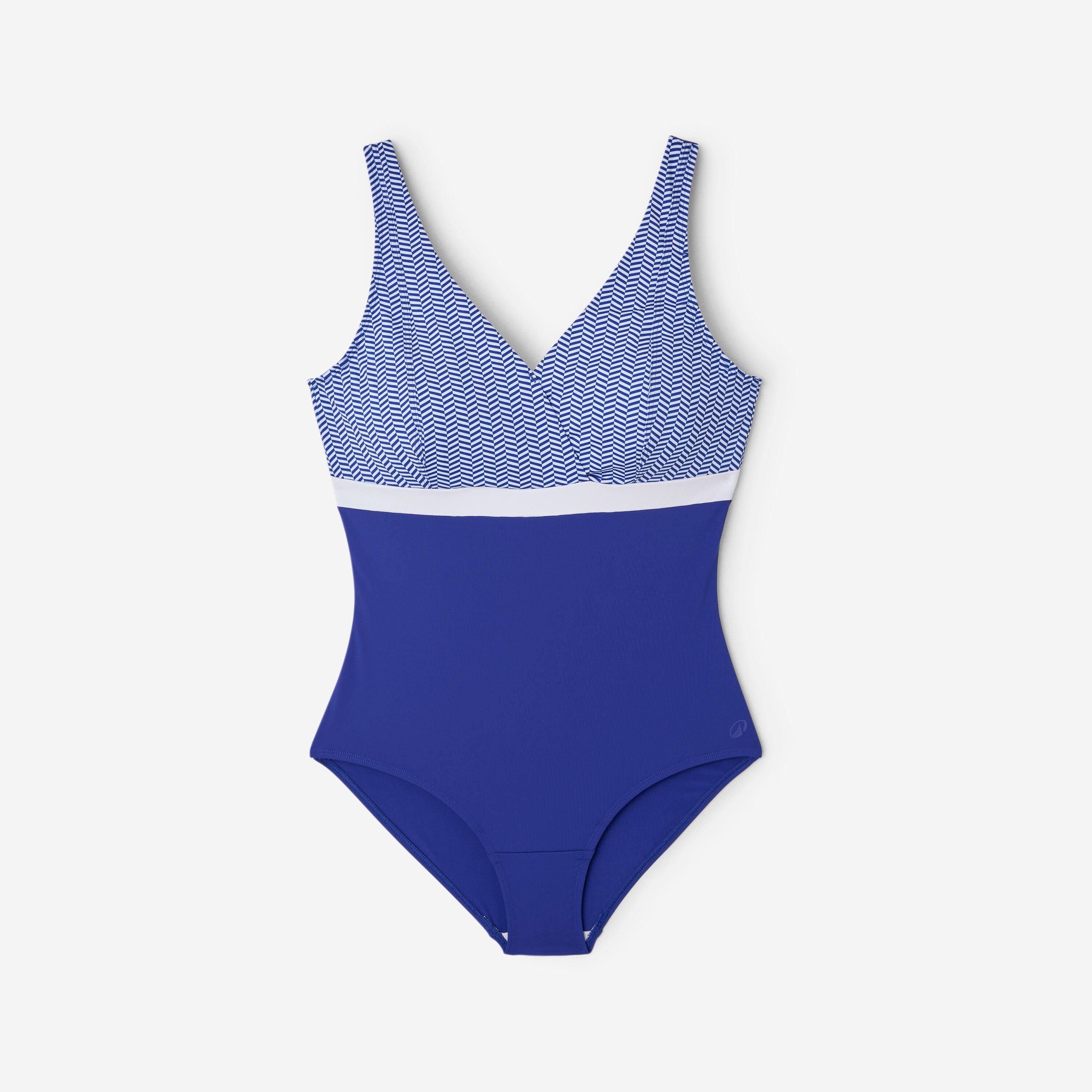 Badeanzug, einteilig, vollbusig, Damen, Schwimmen, Mina Blau 8/12