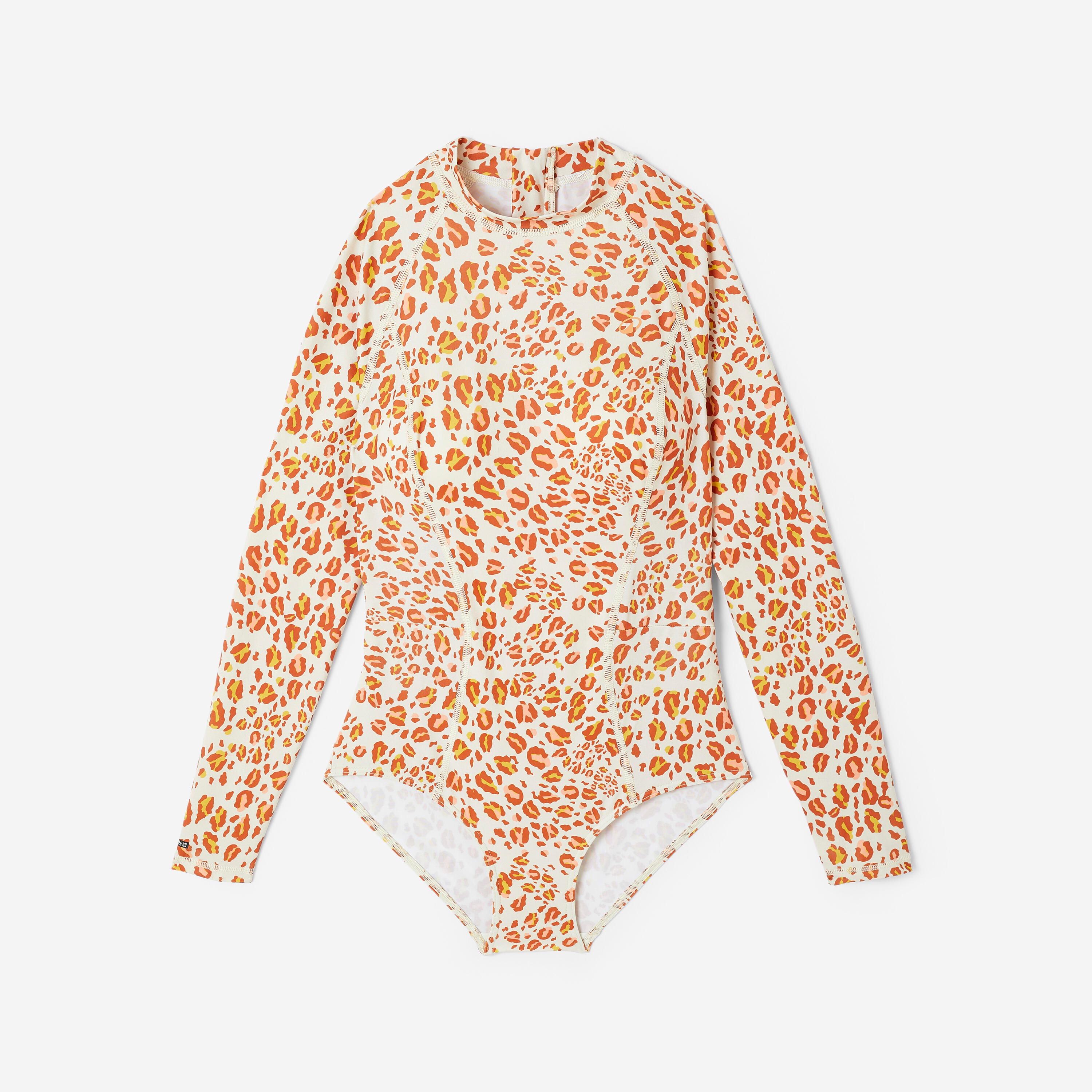 Maillot de bain surf 1 pièce manches longues femme, Dani Graou beige 7/7