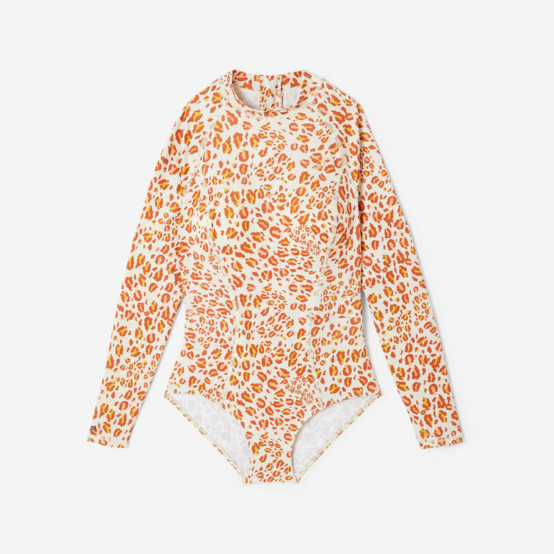 Costum de baie UPF50+, UV>95% întreg surf mâneci lungi Dani Graou Bej Damă