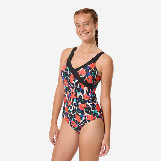 Maillot de bain 1 pièce aquagym femme, Claris graou