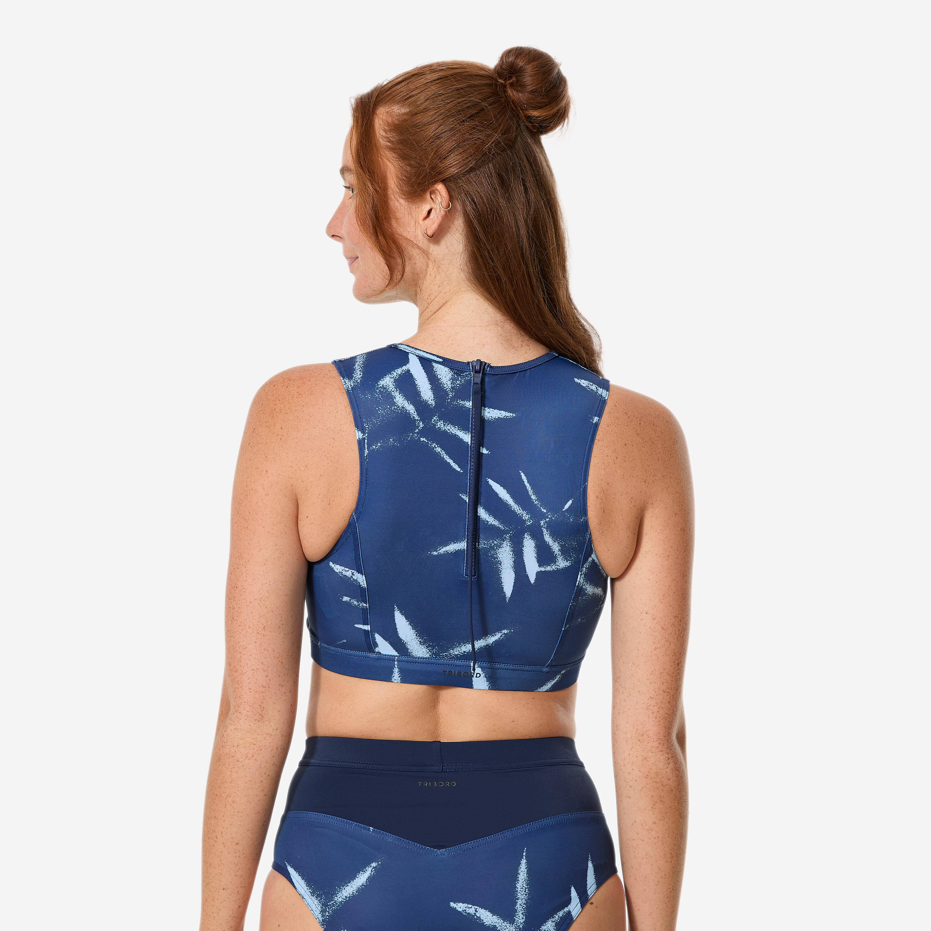 Haut de bikini de surf avec zip au dos femme, Carla 2/7