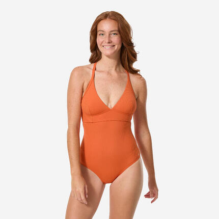 Maillot de bain 1 pièce texturé Femme - Bea kaki
