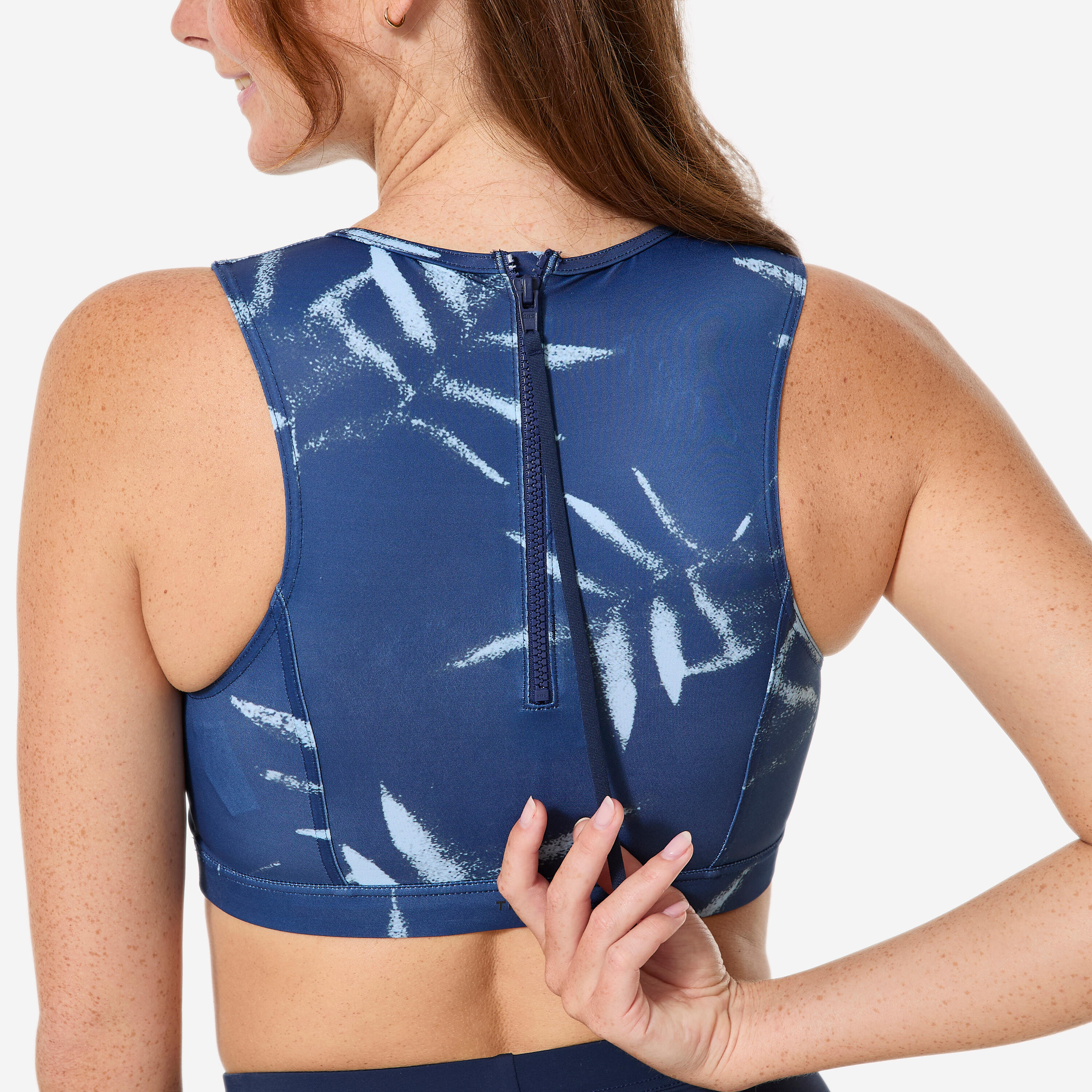 Haut de bikini de surf avec zip au dos femme, Carla 5/7