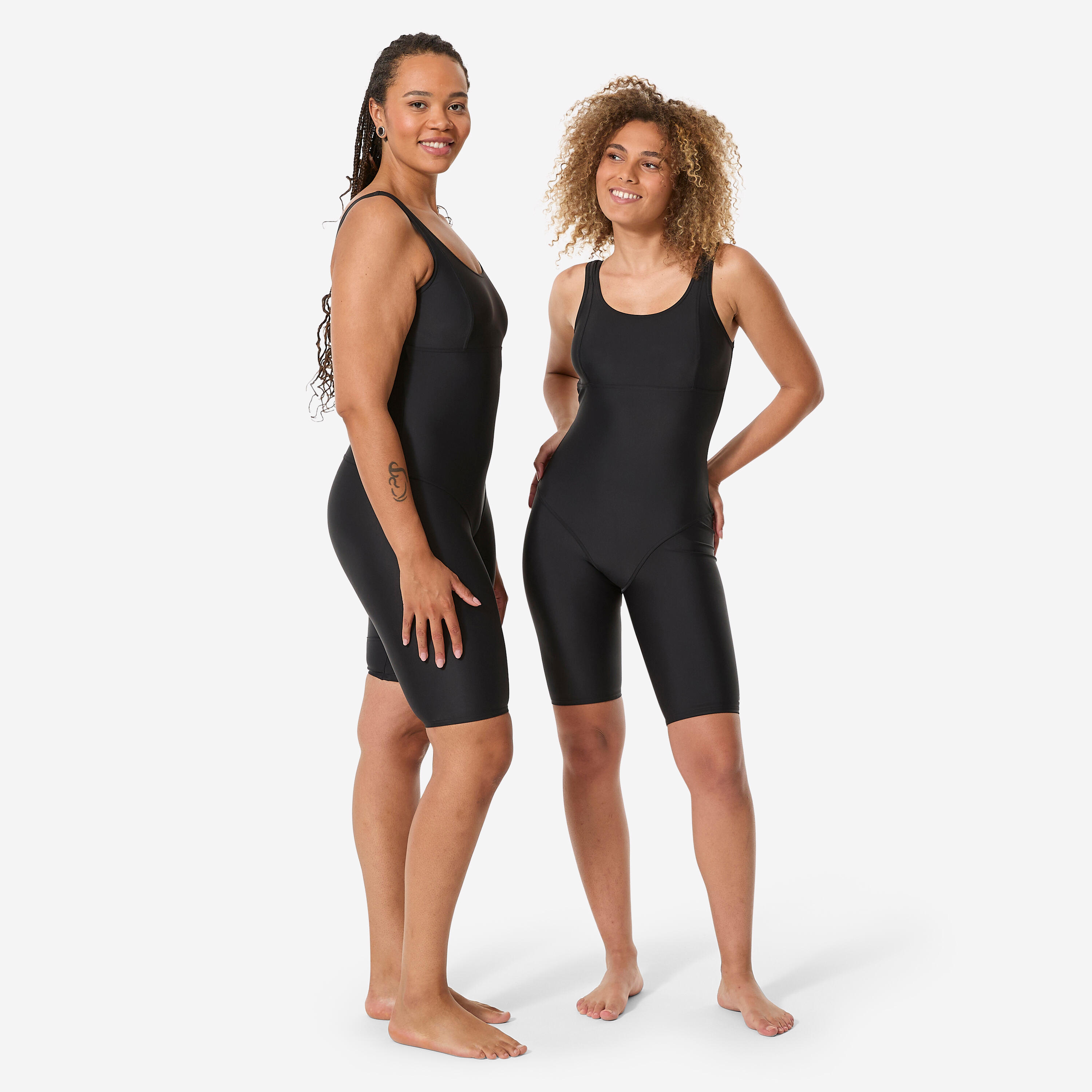 Badeanzug einteilig Jammer Aquagym Damen Doli Boo schwarz 2/9