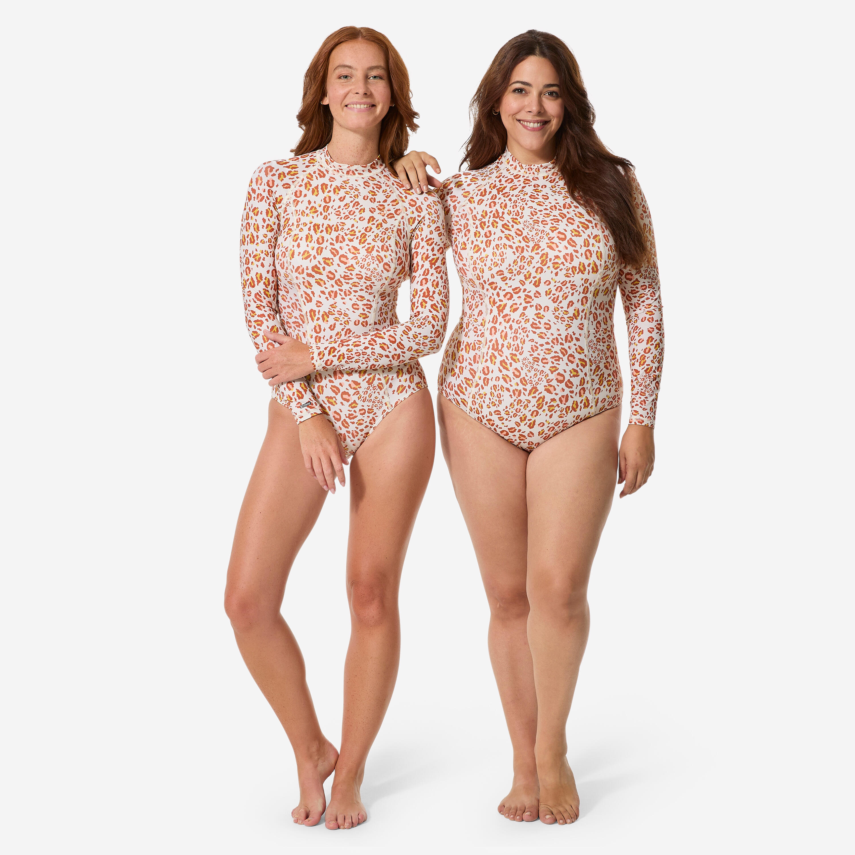 Maillot de bain surf 1 pièce manches longues femme, Dani Graou beige 2/7