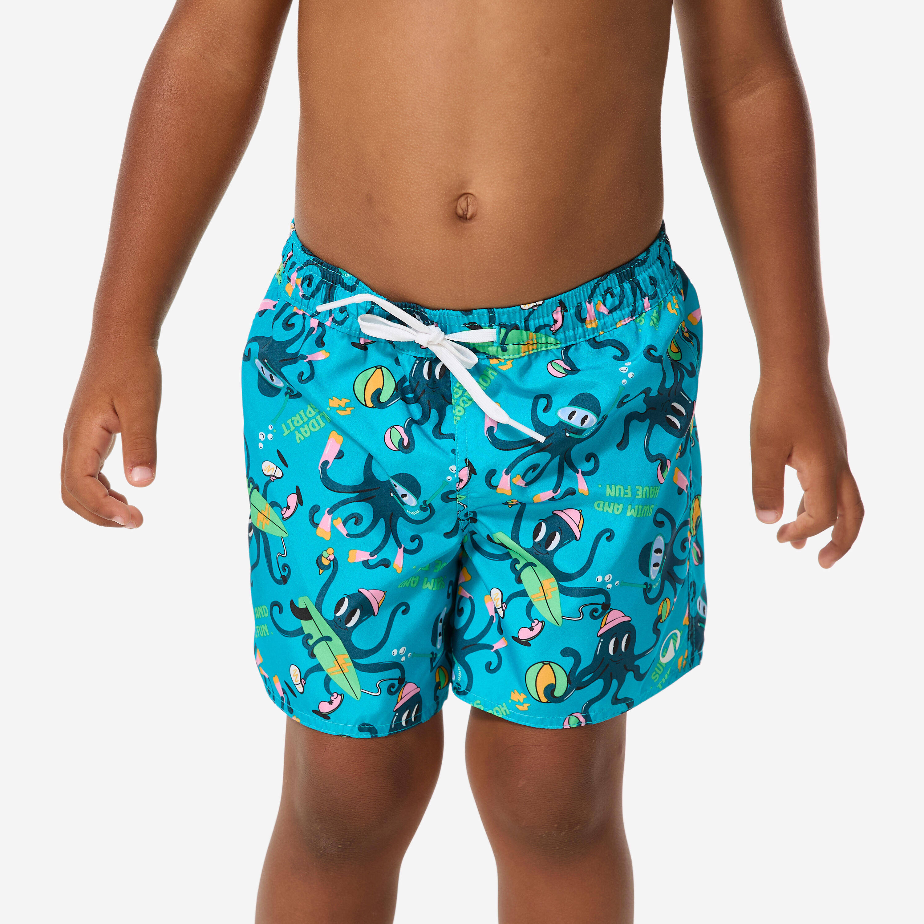 Kid’s boardshorts, 100 Fun turquoise -  5