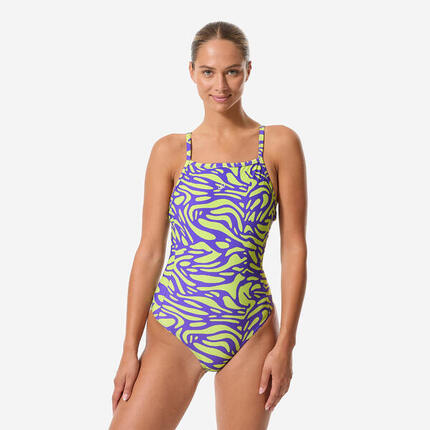 Maillot de bain de natation 1 pièce femme, kamyli geol noir