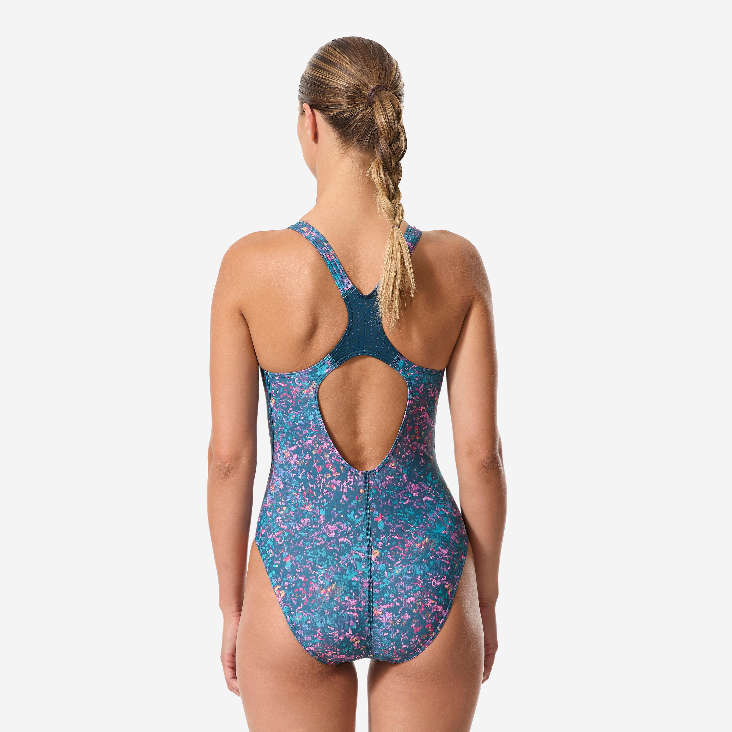Maillot de bain 1 pièce natation femme, Kamyleon tach vert 4/13