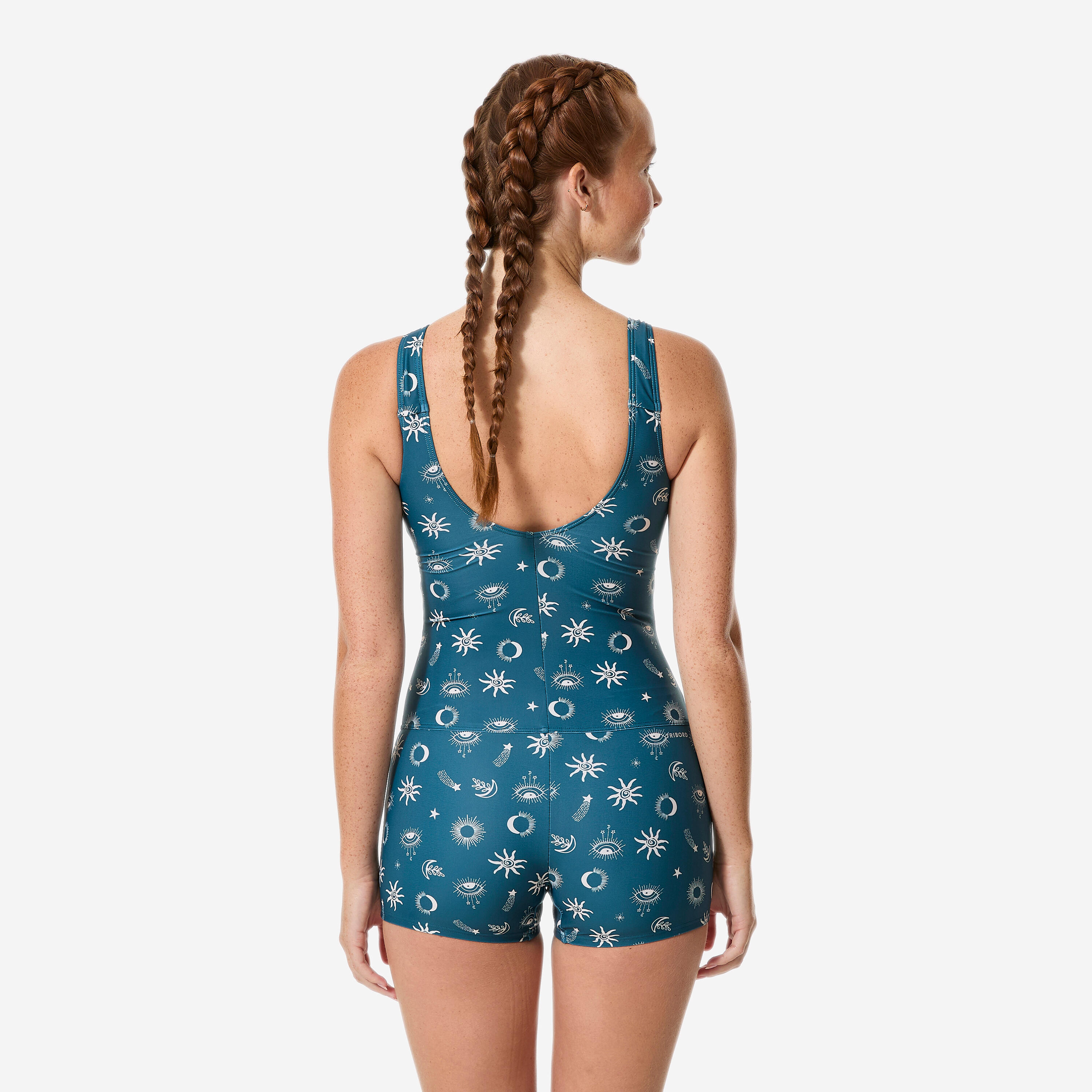 Damesbadpak voor zwemmen Dova astral turquoise 3/8