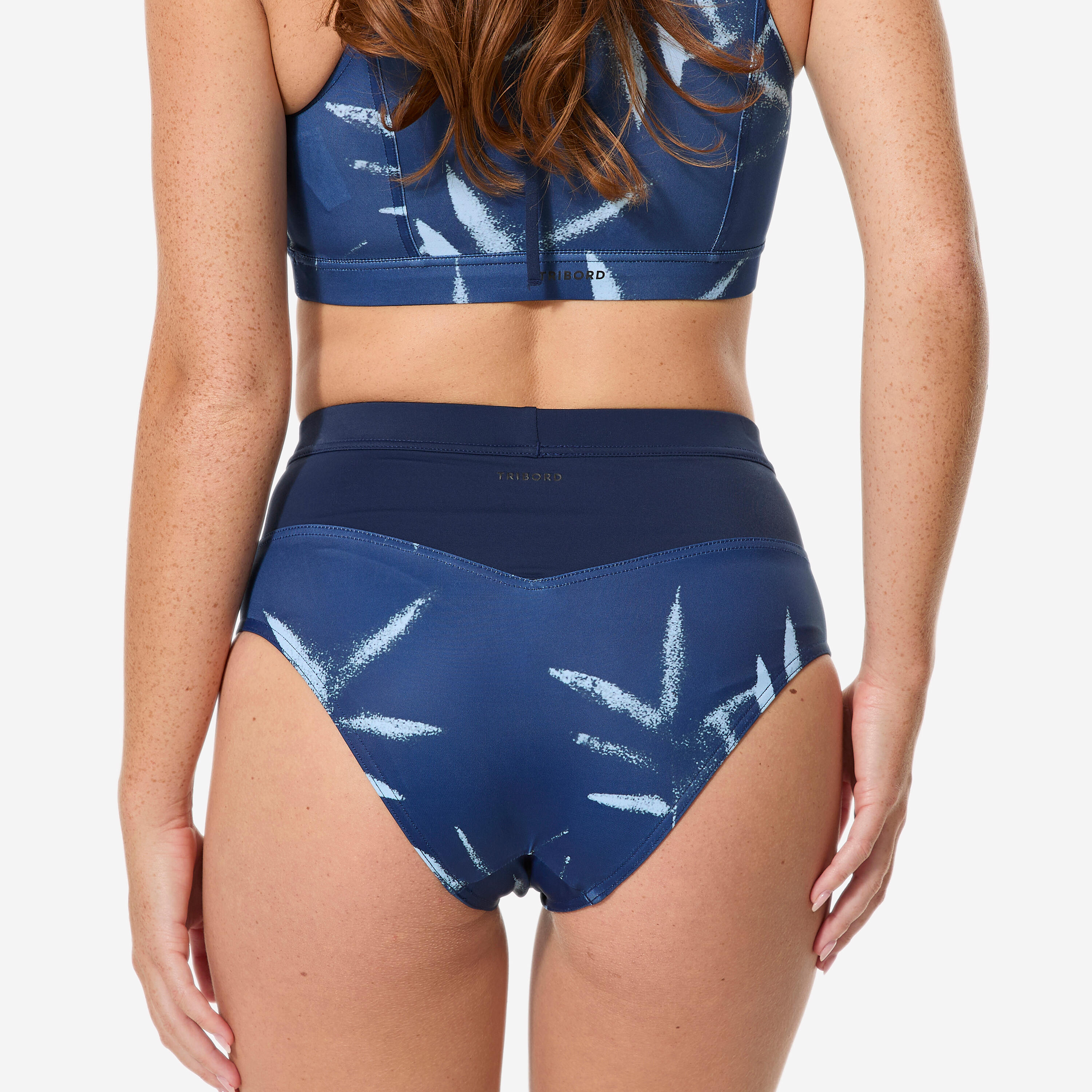 Costume culotte vita alta surf donna BAGHEERA blu 2/6