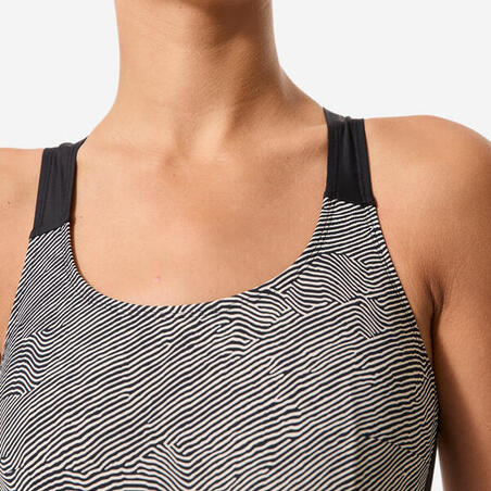 Купальник суцільний жіночий Sofi для аквафітнесу/аквабайкінгу чорний