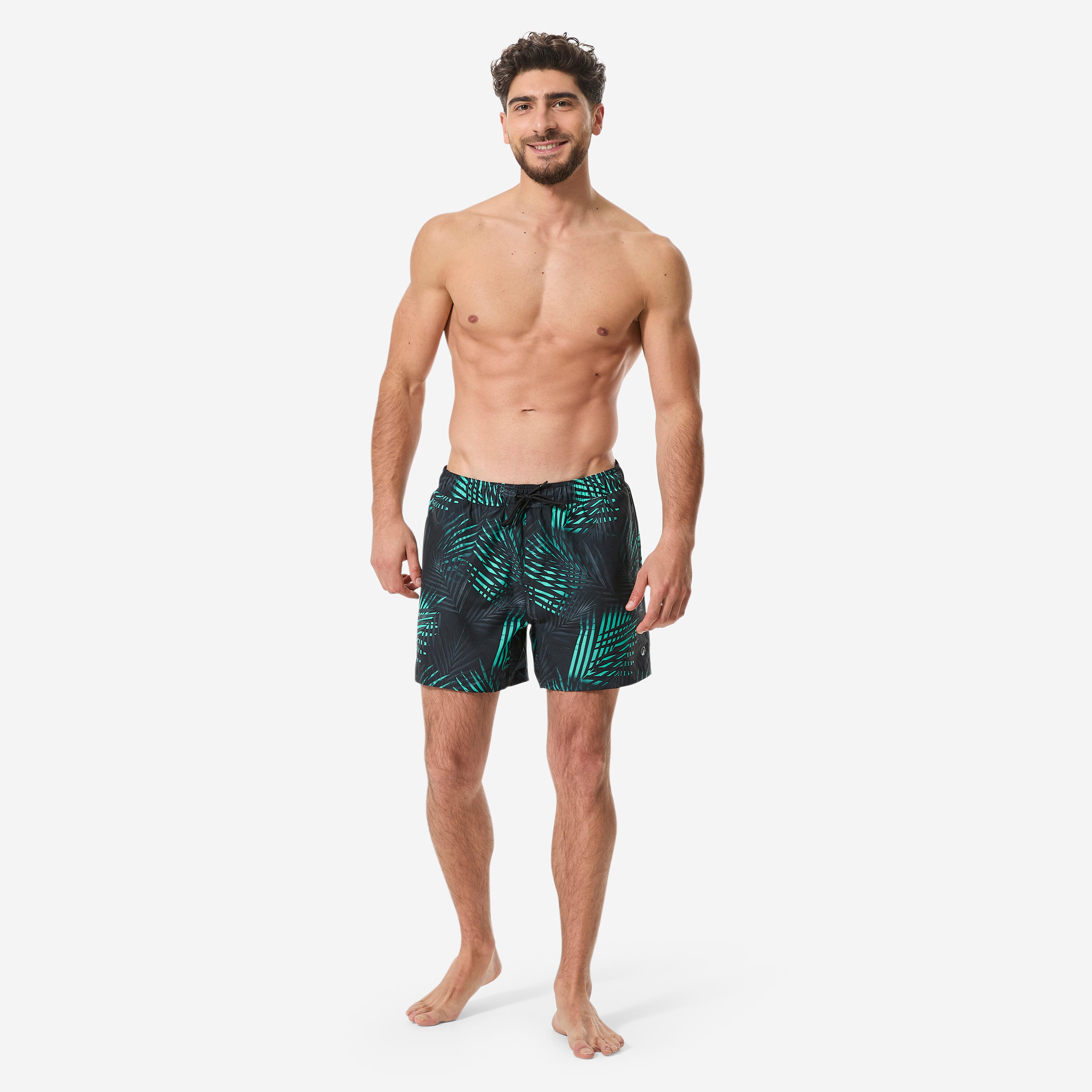 Costume mare surf uomo 100 PALM verde 2/9