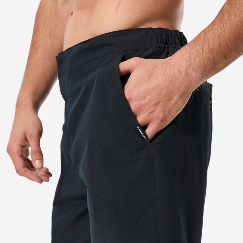 Șort de baie surf Amphibian Quiksilver lung 19' talie semi-elastică Negru
