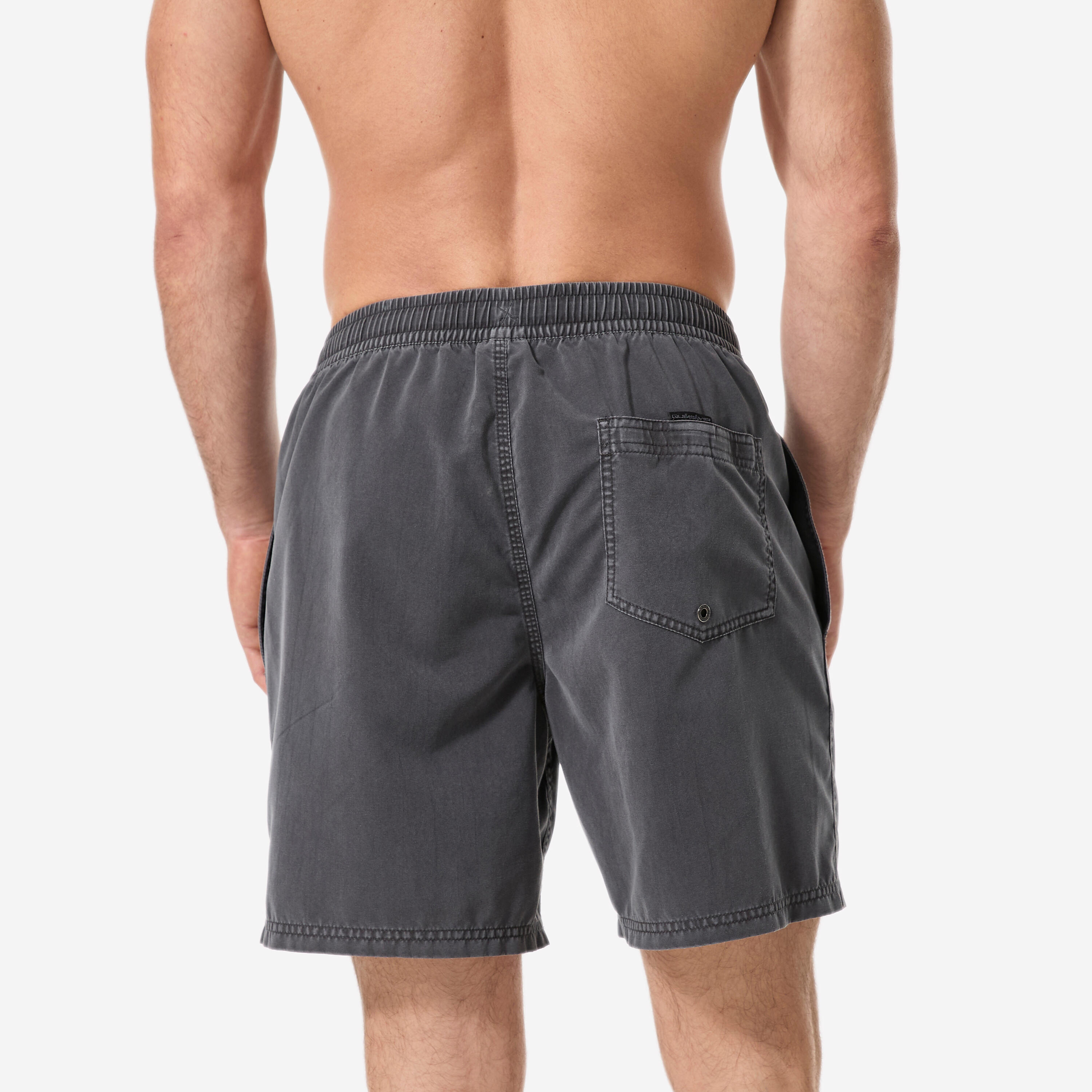 Boardshort surf short de bain Quiksilver mi-long 17' ceinture élastique, noir 3/7