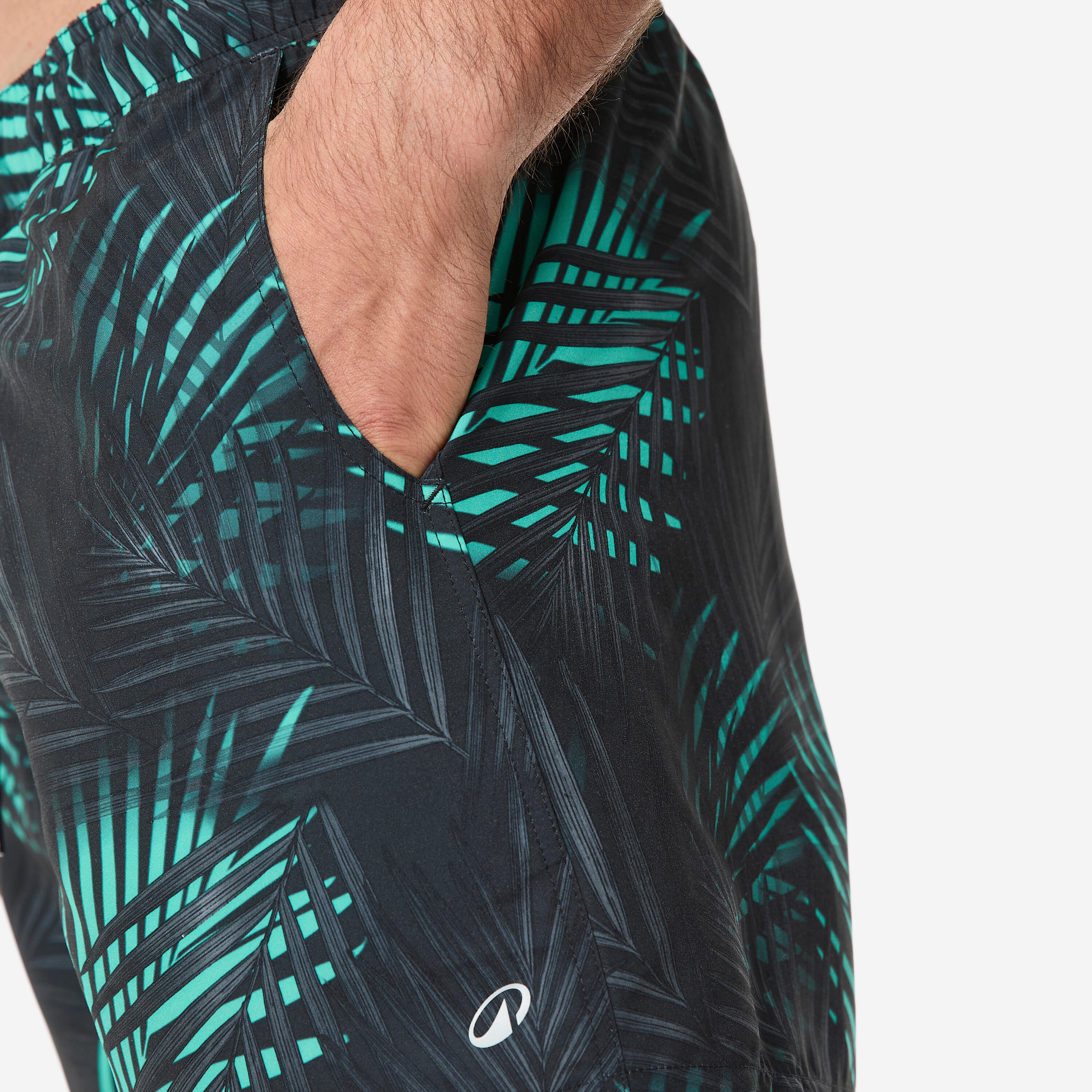 Costume mare surf uomo 100 PALM verde 7/9