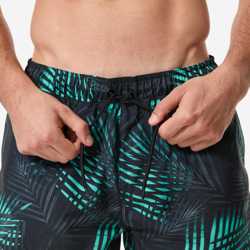 Erkek Kısa 15" Boardshort/Deniz Şortu - Yeşil - 100 Palm
