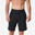 Șort baie Boardshort surf Quiksilver lung 19' talie semi-elastică Negru Bărbați