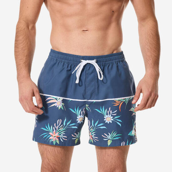 Boardshort surf short de bain Quiksilver court 15' ceinture élastique, bleu