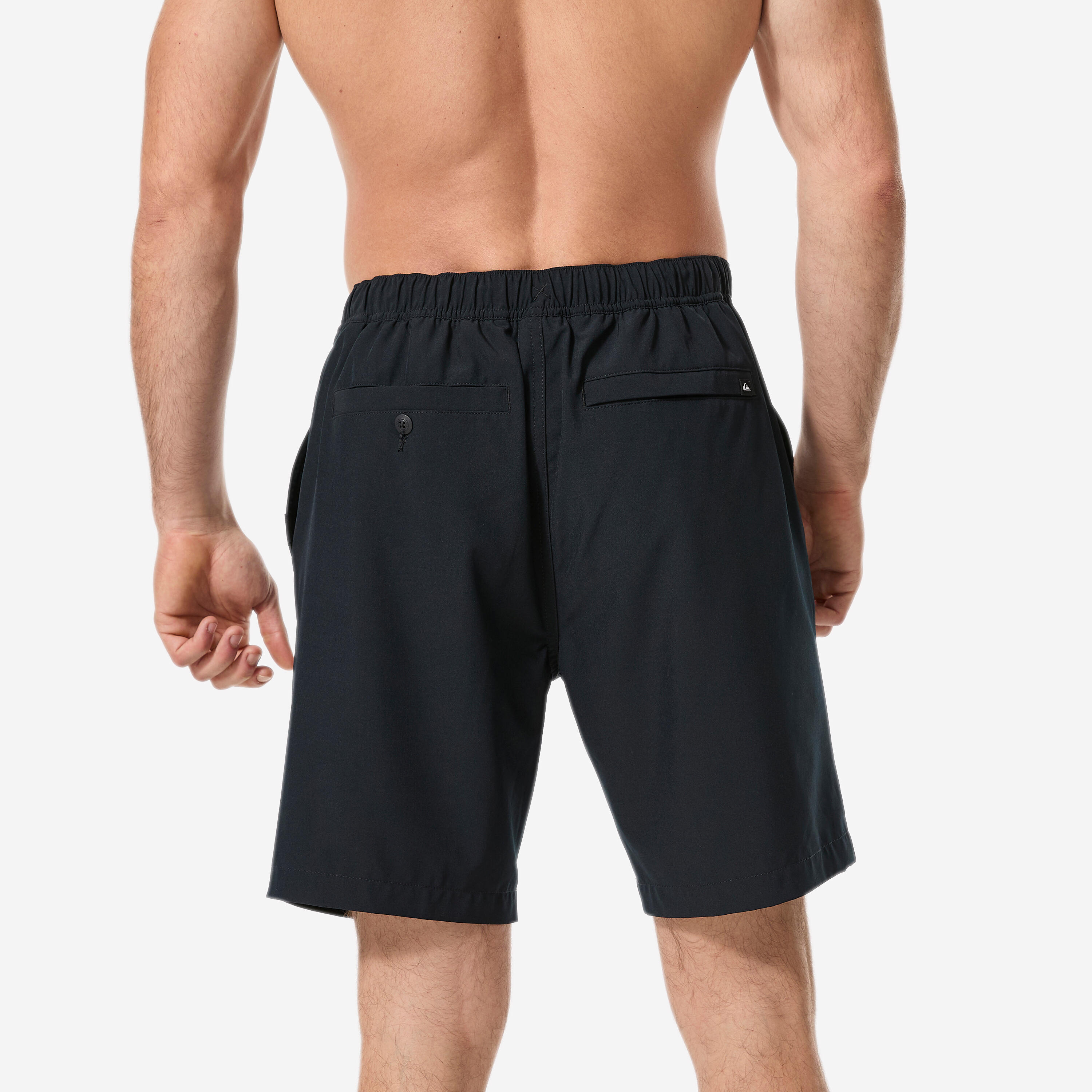 Boardshort surf Amphibian Quiksilver long 19' ceinture semi-élastique, noir 4/9