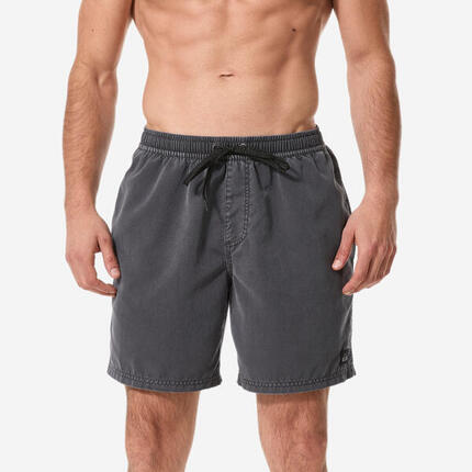 Boardshort surf short de bain Quiksilver mi-long 17' ceinture élastique, kaki