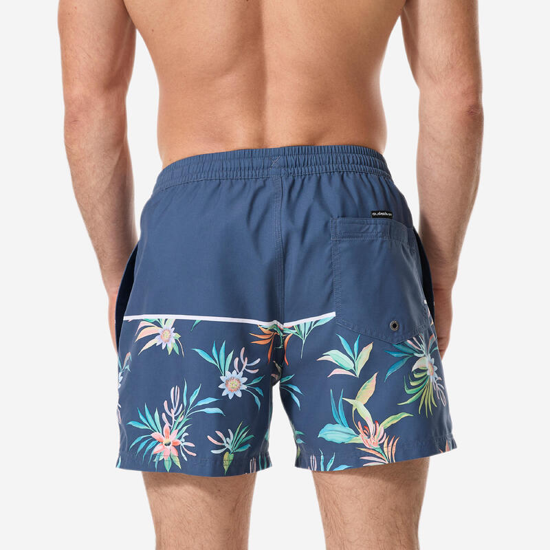 Șort baie scurt Boardshort surf Quiksilver 15' talie elastică Albastru Bărbați