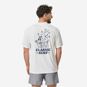 Camiseta protección solar Hombre manga corta UPF 50+ Blanco