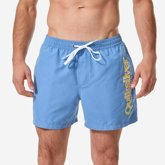 Boardshort surf short de bain Quiksilver court 15' ceinture élastique, bleu R