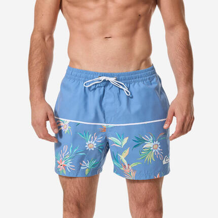 Boardshort surf short de bain Quiksilver court 15' ceinture élastique, bleu