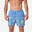 Șort baie scurt boardshort surf Quiksilver 15' talie elastică Albastru Bărbați