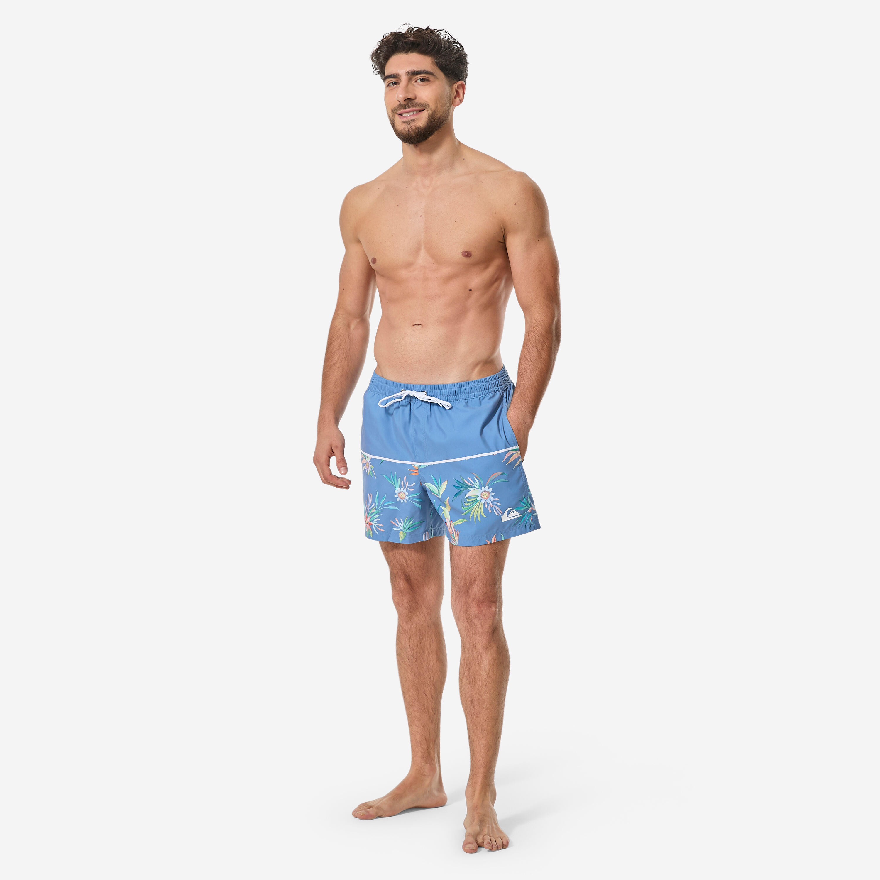 Boardshorts Surfen kurz 15' Gummibund Quiksilver blau  2/8