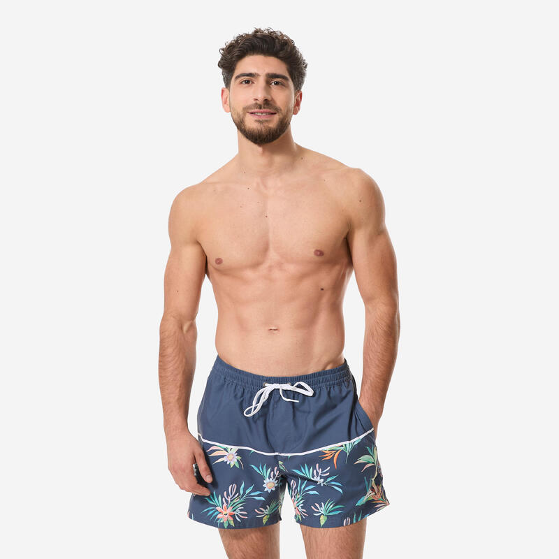 Șort baie scurt Boardshort surf Quiksilver 15' talie elastică Albastru Bărbați