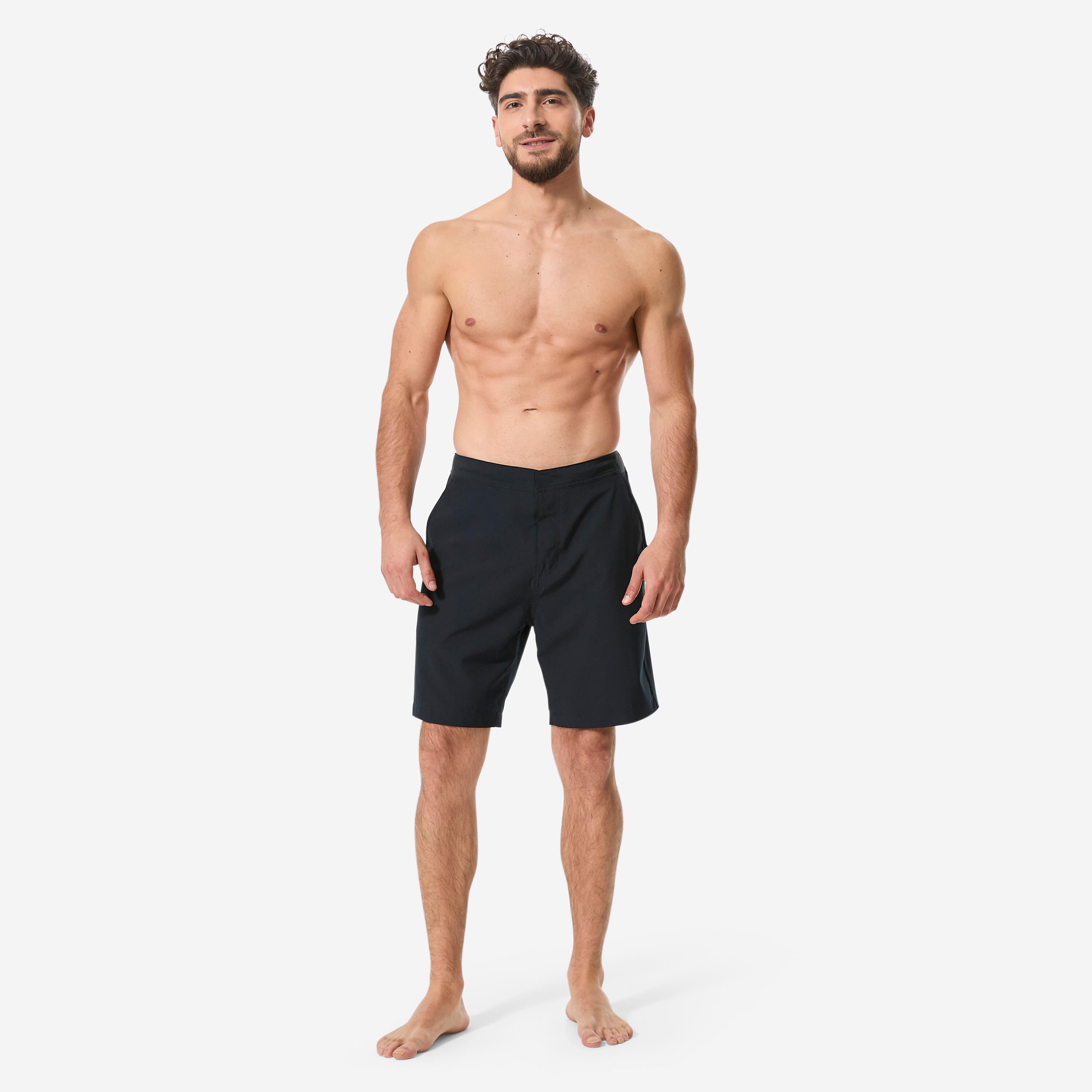 Boardshort surf Amphibian Quiksilver long 19' ceinture semi-élastique, noir 2/9