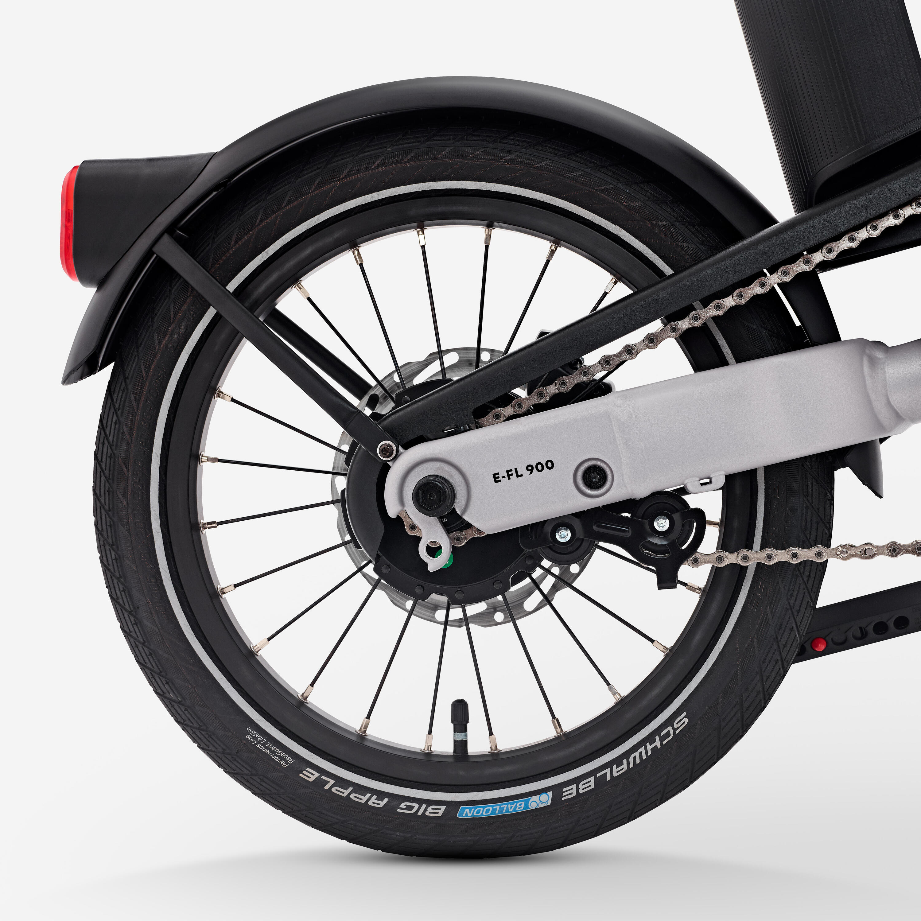 Bici a pedalata assistita E-FL 900 pieghevole 16" grigia 6/16