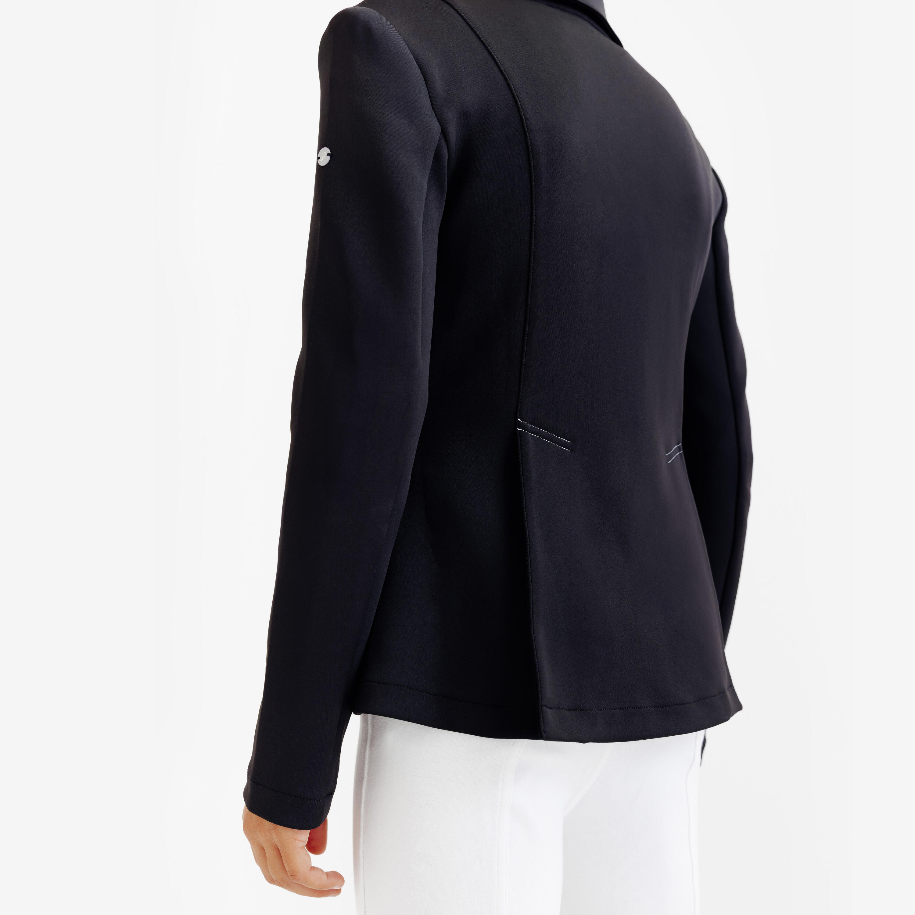Chaqueta Competición Equitación 500 Niños Negro 8/9
